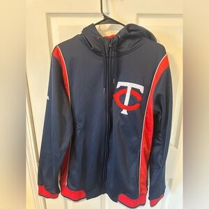 Stitches Navy and Red Embroidered Jacket